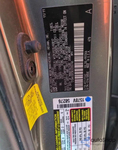 2012 Toyota Sienna Le z USA, uszkodzony, nr VIN 5TDKK3DC9CS205746